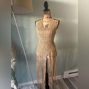 Boho Crochet Fringe Dress – Perfect for Summer Festivals!